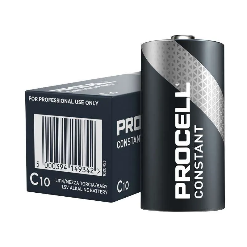 Duracell "PROcell/Industrial" Alkaline Batteries - C - 1.5v